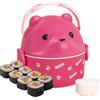 Generic Contenitori per il pranzo per bambini,Lovely Bear Contenitore termico per | Borsa isolante con maniglia di sicurezza, borsa per il pranzo riutilizzabile con manico per lavoro, picnic