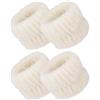 QUARKZMAN Fascette per Lavaggio Viso 4 Pezzi Microfibra Beige