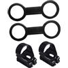 SHINYPASING Clip Snorkel in Silicone e ABS Nero per Maschera e Tubo da Immersione Set 4pezzi Leggera Regolabile Accessorio per Immersioni Subacquee Portatile