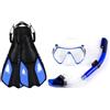 Domary Maschera Subacquea con Set Boccaglio e Pinne, Design Trasparente a