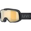 uvex elemnt FM, maschera da sci Unisex adulto, black mat/gold-LGL, one size