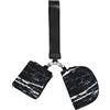 ERCgad Borsa da polso con stampa in marmo bianco e nero, unisex, accessorio per fitness, corsa, regalo da viaggio