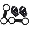 OSOLADY Clip per Maschera e Tubo Snorkel in Silicone e ABS Nero, Set 4 Pezzi, Regolabile, Vestibilità Universale, per Accessori per lo Snorkeling
