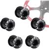 YUEMING 5 Pezzi Bulloni per Catena Singoli, 6,5 mm Bulloni Corona in Lega di Alluminio M8 Guarnitura Singoli Bulloni e Dadi MTB, Viti a Disco per Bici Mountain Bike, BMX