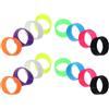 ifundom 16 Pezzi Cerchio Antiscivolo in Silicone per Racchetta Tennis, Set | Profilo Sottile, Presa Stabile, per Impugnatura e Overgrip Colore Casuale