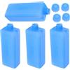 IDEANATEGRATE Reusable Ice Pack Blu in PE, 4 Pezzi, per Food e Fruit, per Trasporto Cibo e Frutta, Facili da Riporre