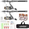 Domary Set Combinato di 2 Canne da Pesca e Mulinello Canna da Pesca