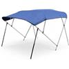 Baoblaze Barca Copertura Barca Tendalino Bimini Tettuccio Parasole Riparo Pieghevole con Struttura in Acciaio 316 E in Nylon Tessuto 600D Anti Sole E Pioggia, Style to 1