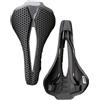 Generico Sella Bici in Carbonio, Compatibile con RYET, Ultimate 115g 7x9mm | Sella da strada, 250x140, scocca in fibra di carbonio, unisex