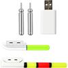 Generic Bastoncini luminosi con batteria ricaricabile LED bastoncini da pesca notturna per la pesca Lampada Glow Green Tip Light Float