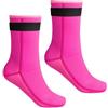 LIXSAZSE Calzini da sub da 3 mm con antiscivolo,Rosa rossa,XS 35 a 37