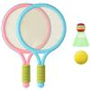 Peosaard Set di Racchette da Tennis per Bambini, Confezione da 4, Leggere, per Bambini Piccoli, Multicolore, Palline da Tennis e Racchette per