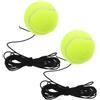 SHOWERORO 2 Pezzi Pallina da Tennis con Corda per Allenamento Singolo, Base in Fibra Chimica per Migliorare i Tempi di Reazione nel Tennis