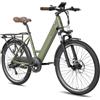 Antgooat F26 Pro bicicletta elettrica da città da 26 pollici | 25 km/h, motore da 250 W, batteria integrata rimovibile da 36 V e 15 Ah, autonomia di 65 km, cambio Shimano a 7 velocità