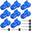 MINAOLULUS 8 Pezzi Cappucci per Pali Trampolino in Plastica Pp Blu, Ricambio | Tappi per Tubo e Barra, per Uso Esterno su Aree Gioco, Set Accessori per Manutenzione e Protezione