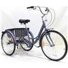 Generic Triciclo per adulti con pneumatici larghi, 20'', 3 ruote, sedile regolabile, capacità di carico 130 kg, ideale per portare con sé la spesa e pedalare agevolmente all'aperto.