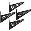 PERSELOSO Supporto da Muro per Snowboard e Casco in Pp Nero, 4 Pezzi | Fissaggio Saldo, Installazione Semplice, per Casa e Showroom, Formato Compatto