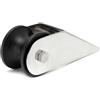 FUNOMOCYA Staffa Ancora Barca in Acciaio Inox, Supporto Catena, Argento | Rullo Nylon, Superficie Lucidata, Installazione Facile, Anti-sfregamento