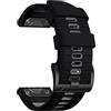 Epova 26mm QuickFit Compatibile con Cinturino Garmin Fenix 8 51mm/Fenix 7X | Silicone Sportivo Cinturino per Garmin Fenix 7X Pro/Fenix 6X/6X Pro/Fenix 5X/5X Plus/Fenix 3/3HR/Enduro/Tactix/Epix 2 51mm