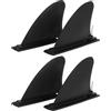 PLAFOPE 4 Pezzi Pinna Centrale Staccabile per Paddle Board, Pinna di Ricambio SUP in PVC Nero, Stabilizzatore per Tavola da Surf e Paddleboard, per Kayak e Canoe, per Outdoor e Kayak