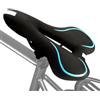 JIEBWCHA Sella Per Bici Sella Ergonomica Ventilata con Strisce Riflettenti per Bici | Sellini Da Strada Larghe Confortevoli Cave per Ciclismo Pendolarismo Lunghi Tragitti Touring Uomo Donna Bambini