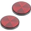 Abaodam 2 Pezzi Catarifrangenti Rotondi in Plastica Rossa Accessorio Riflettente per Moto Bici ATV con Vite Facile da Montare e Resistente per Segnalazione Posteriore