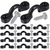 MOKKHNB 30 Pezzi Kit Occhiello Kayak con C Clamp, Occhiello a Sella, Plastica e Acciaio Inox, Nero, con Viti, per Deck Rigging e Uso Outdoor in Kayak