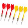Xgvzs 6 freccette in plastica per fare pratica con giochi in casa e in ufficio (rosso e giallo)