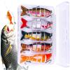 Generico Esca Da Pesca 10 Pezzi Realistici di Facile Cattura con Scatola Porta Ami