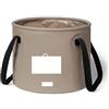 IUVYTA Secchio pieghevole da campeggio Maniglia for lavaggio lavandino 10 litri | Borsa for il lavaggio del lavandino di grande capacità, leggera for la pesca al picnic