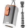 Generico Mini Gonfiatore Ad Aria Gonfia E Sgonfia Ricaricabile USB Con 5 Ugelli