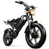 MUXIN La bici elettrica DK400Max è dotata di due motori, una batteria rimovibile da 48 V 20Ah e pneumatici fuoristrada a sospensione completa da 20×4 pollici, che la rendono adatta a tutti i tipi di terr