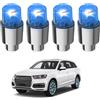 Peosaard 4 luci per Ruote LED Decorativi Impermeabili in Lega LED Tappo Stelo valvola Pneumatici per Auto Camion Accessori, Blu, luci per Pneumatici