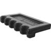 SEWOART Supporto e 5 Scanalature Curve Antiscivolo per Stecca da Biliardo in Plastica Nera Base Ponderata per Bordo Tavolo da Gioco