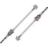 DONGLING Rilasci Rapidi per Bicicletta Spiedini for Mozzo Ruota Bici 1 Paio for Bicicletta 9mm 5mm 100 135 A Sgancio Rapido ASSE Ultraleggero Leggero for MTB da Strada(Silver)