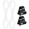 Kisangel 4 Pezzi Silicone Snorkel Keeper, Snorkel Keeper Band in Silicone e ABS, Fermo a Figura 8 per Maschera Subacquea e Boccaglio, Immersione e Snorkeling, per Appassionati di