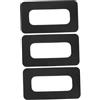 JEWEDECO Connettore per Pinna da Paddle Board Nero 3 Pezzi in PVC | Longboard e Tavola da Surf, Fit Preciso per Stabilità, Ricambio Rapido per Principianti e Avanzati
