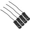 VILLFUL Replacement Paddle Board Fin in nailon Nero 4 Pezzi, Surfing Rudder Clip Base per Inflatable Surfboard e Surf Bar, Beach Outdoor
