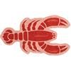 Fisura - Zerbino ingresso casa in cocco Aragosta con supporto antiscivolo in PVC .Zerbino esterno divertente forme. Misure: 70 cm x 40 cm x 1,5 cm. Rosso