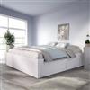 Dmora Francese Caplone, Sommier per Camera da Letto, Giroletto per Stanza, Struttura Porta Materasso, 149x195 h39 cm, Bianco