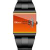 Gosasa Orologio quadrato per gli uomini, quadrante blu dello specchio | Quadrante rettangolare blu a specchio con un unico display dell'ora, cinturino in metallo lucido e stile moderno per ufficio