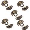 SagaSave Set di 5 chiavistelli per scatole, mini chiusure a levetta, per gioielli, chiusure a scatto in ferro, per scatole di legno, mobili, armadietti, cassetti