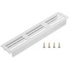 PATIKIL Copertura Per Presa D'Aria Da Porta 30mm x 150mm (Dimensioni Esterne) Griglia Di Ventilazione A Lamelle In Alluminio Rettangolare Per Zoccolo Con Viti Di Montaggio Argento