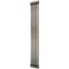 Monster Shop Radiatore Tradizionale 2 Colonne 1800 x 290 mm Riscaldamento Metallo Grezzo Acciaio al Carbonio Verticale a Parete per Cucina Soggiorno Bagno con Spazzola Pulizia Kit Fissaggio e Staffe