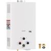 GUIVACI Scaldabagno a Gas GPL 16L Istantaneo Portatile Senza Serbatoio per Esterno, Montaggio a Parete, Modalità Inverno/Estate, Display Digitale, Sistemi di Protezione Multipli