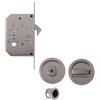 AZERODESIGN - Serratura per Porta Scorrevole - Mirador per Porta Scorrevole - Chiusura per Porta Scorrevole - Set Kit per Porte Scorrevoli Diametro Porta 56mm (NIQUEL SATINATO)