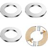 REEKNOKOL Set 4 Coperture per Tubi, Rosette Decorative Autoadesive in Acciaio Inossidabile per Fori di Parete (Diametro 35mm)