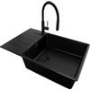 PRIMAGRAN Lavandino da Cucina Tutto Nero - Copenhagen Top, 78x50cm