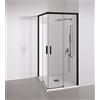 BELLOBATH Box Doccia Angolare Nero 87-89x67-69 cm