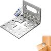 GeZu Impex Staffa Angolare Regolabile 60 x 30 x 60 mm Set di 50 | Zincata Staffa a Fessurata Piastra di Montaggio Regolabile Staffa d'Angolo a 90 Gradi Connettore per Legno